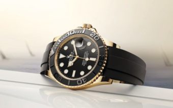 Rolex White Gold Yacht-Master 42 Watch - Black Dial - Oysterfl